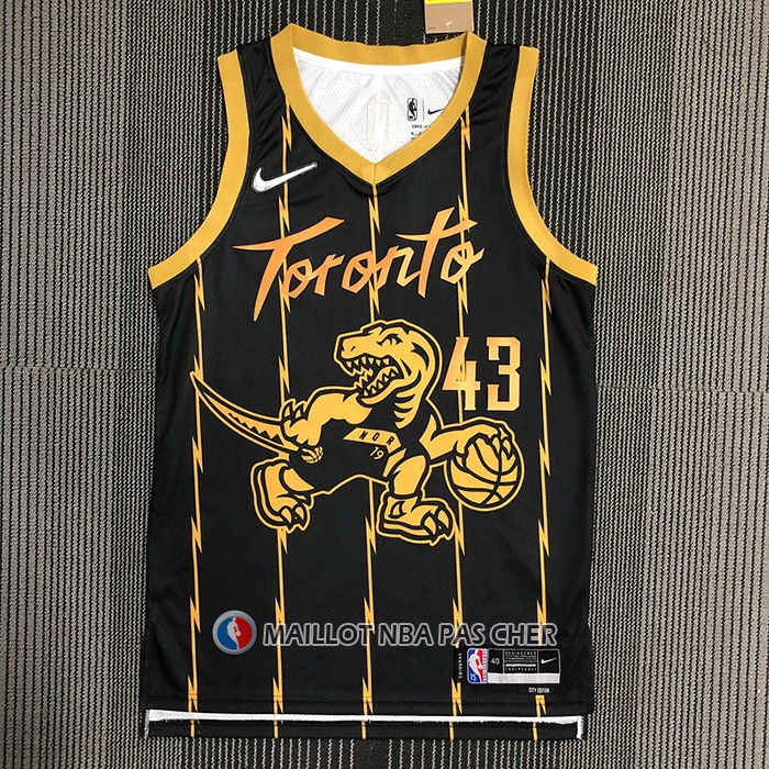 Maillot Tornto Raptors Pascal Siakam NO 43 Ville 2021-22 Noir